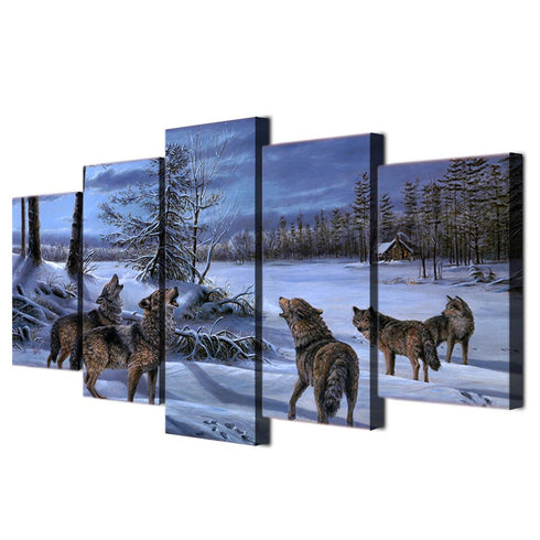 Tableau Loup Meute